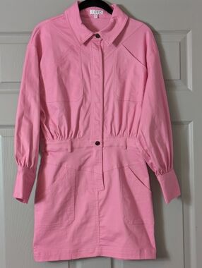 TCEC Pink Utility Trench Dress Size Medium